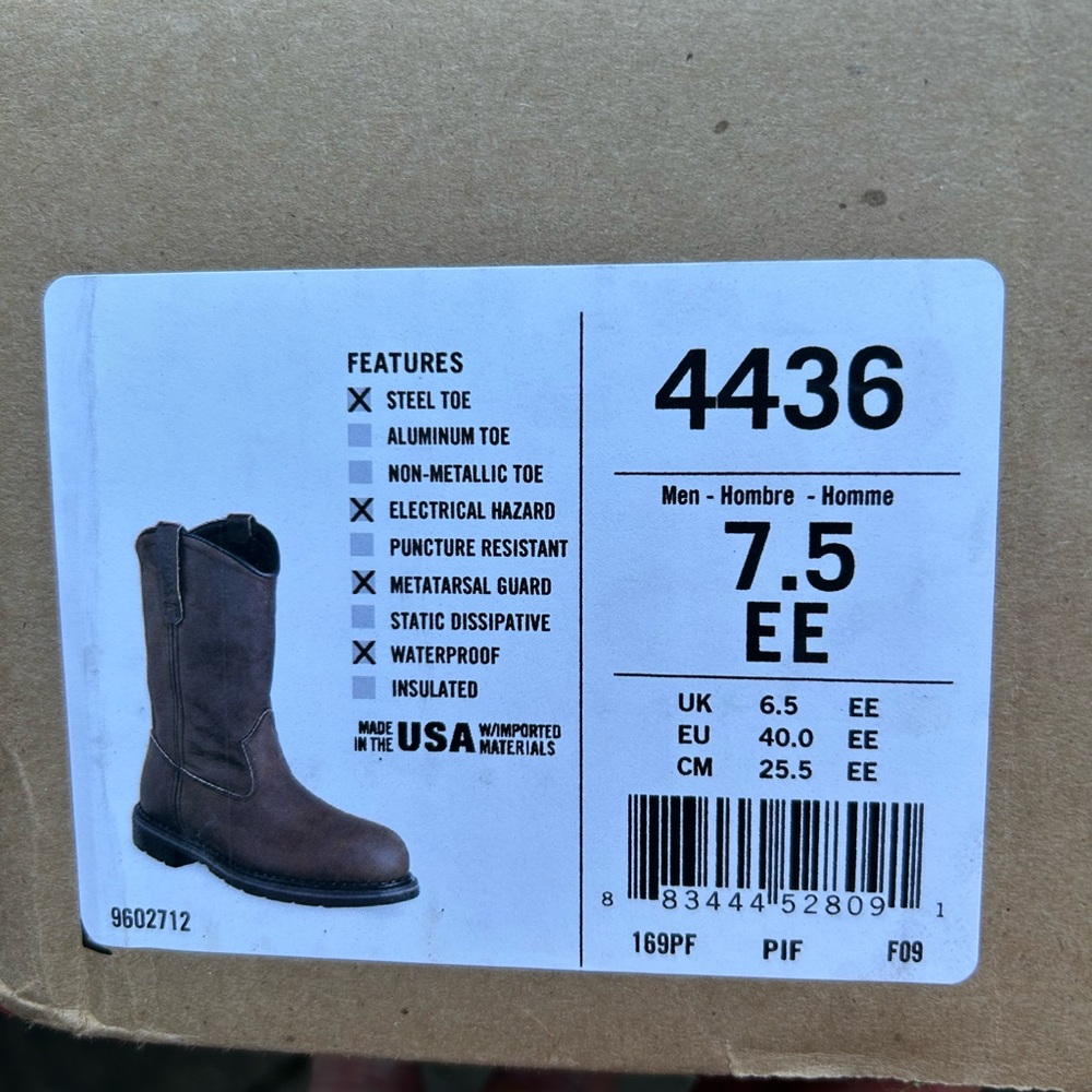 Red Wing steel toe Brown waterproof Leather Boots - Picture 5 of 5